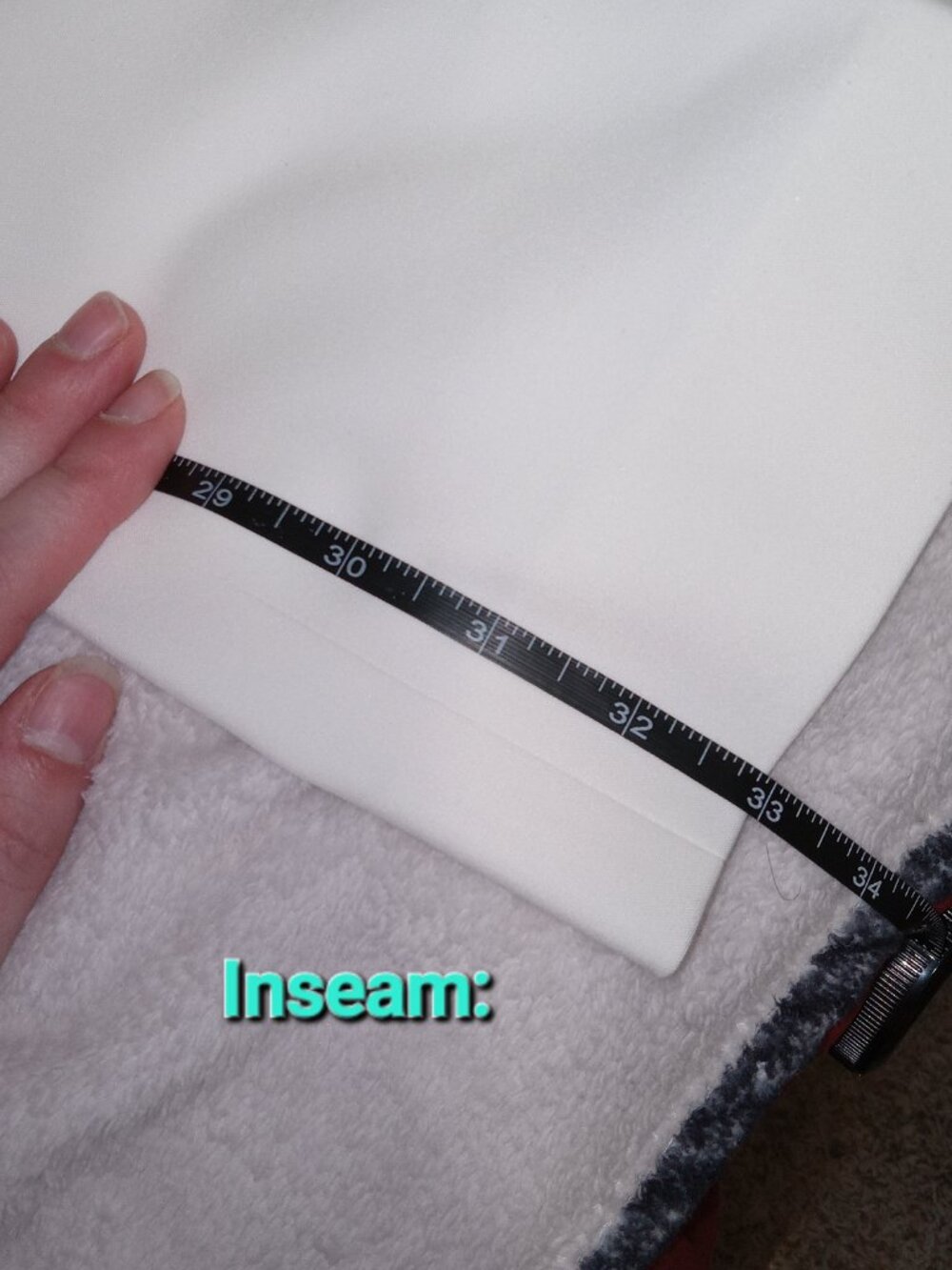 Antonio Melani White Flare Wide Leg Dress Pants Womens 8 High Rise Tailored 33" - Picture 8 of 10